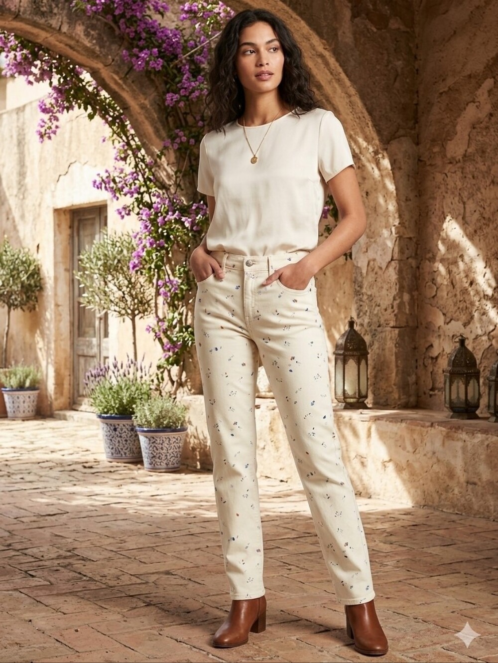Free Assembly 90's Straight Pants Size 0 Floral Pant NWT